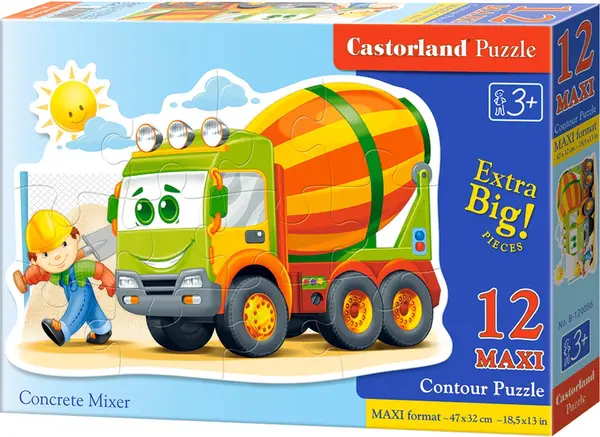 Puzzle Castorland din 12 XXL de piese - Malaxor de beton
