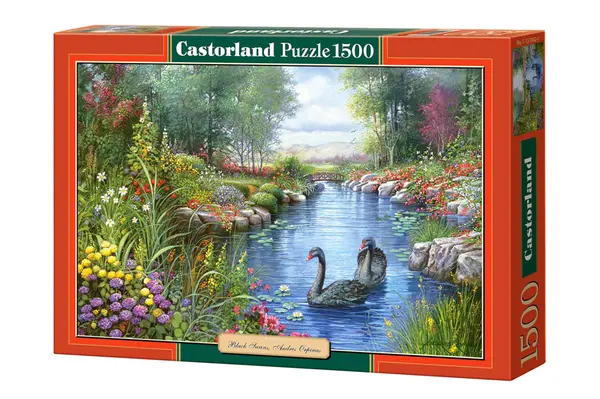 Puzzle Castorland din 1500 de piese - Lebede negre