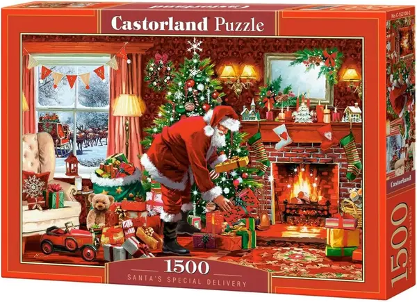 Puzzle Castorland din 1500 de piese - Livrare specială a lui Moș Crăciun