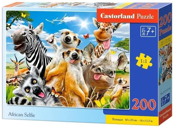 Puzzle Castorland din 200 de piese - Animale din Africa