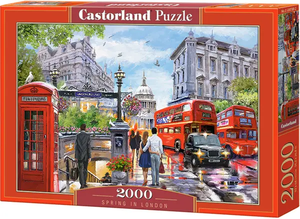 Puzzle Castorland din 2000 de piese - Primavara la Londra