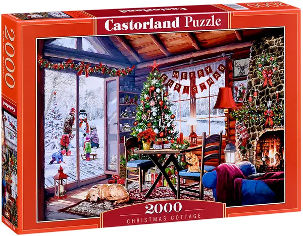 Puzzle Castorland din 2000 piese - Casa de Crăciun