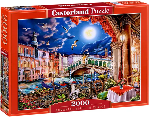 Puzzle Castorland din 2000 piese - Noapte romantică la Veneția