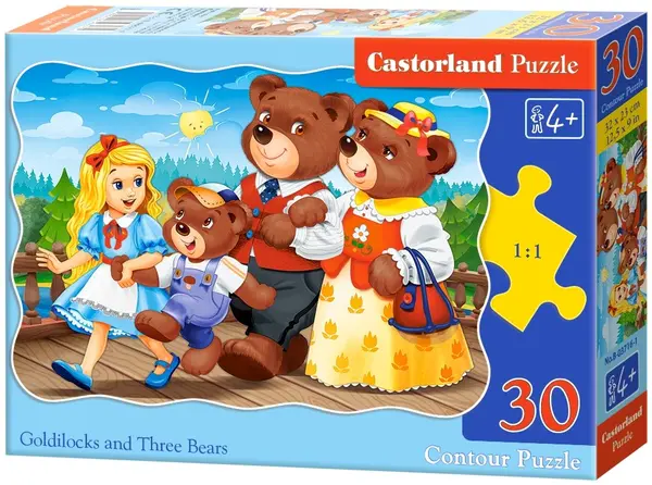 Puzzle Castorland din 30 de piese - Goldilocks si cei trei ursi