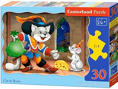 Puzzle Castorland din 30 de piese - Motanul incaltat
