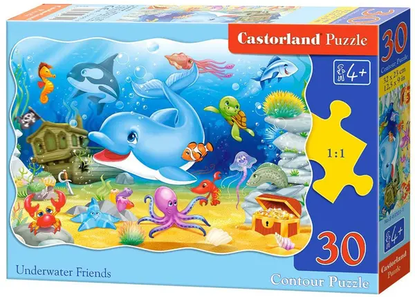 Puzzle Castorland din 30 de piese - Pieteni marini