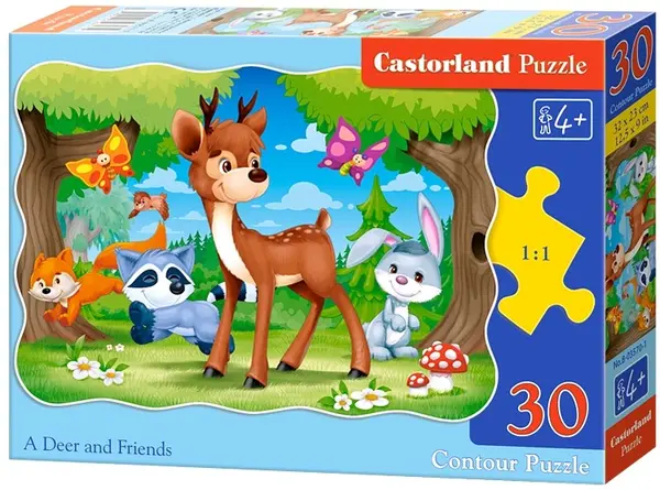 Puzzle Castorland din 30 de piese - Prieteni din padure