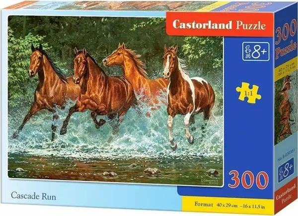 Puzzle Castorland din 300 de piese - Cai alergand