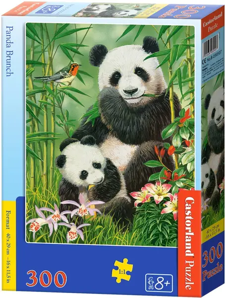 Puzzle Castorland din 300 de piese - Pandele se hrănesc