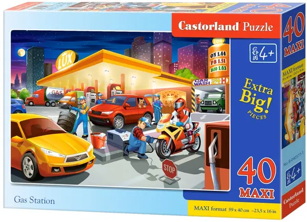 Puzzle Castorland din 40 XXL de piese - La benzinarie