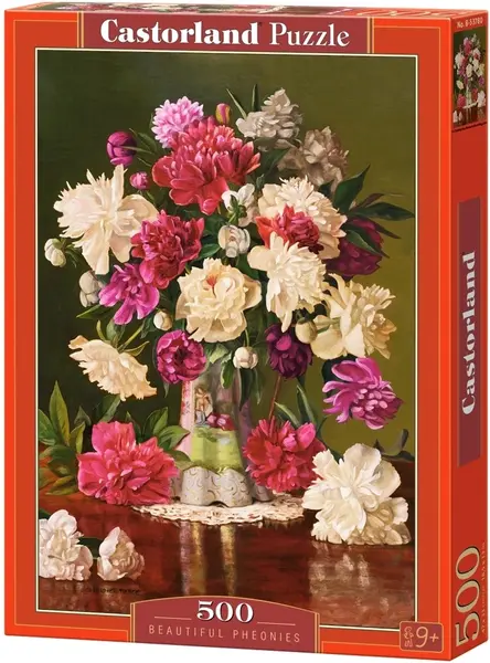 Puzzle Castorland din 500 de piese - Bujori frumosi