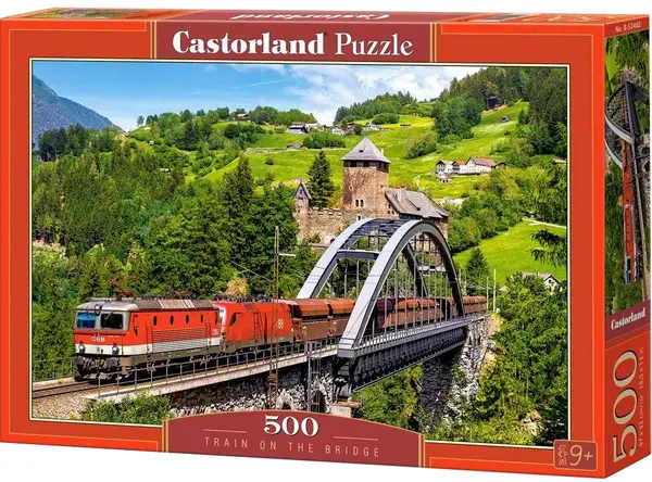 Puzzle Castorland din 500 de piese - Tren pe pod