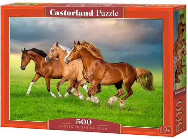 Puzzle Castorland din 500 piese - Cai de curse