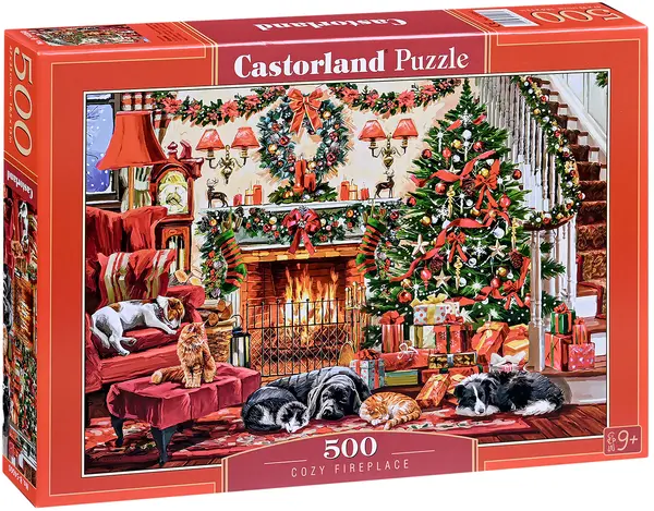 Puzzle Castorland din 500 piese - Confort lângă șemineu