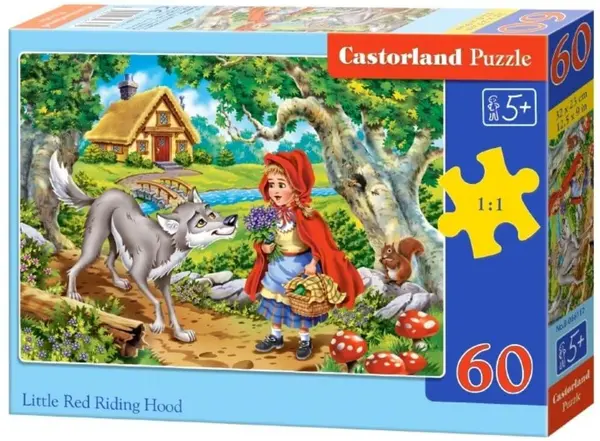 Puzzle Castorland din 60 de piese - Scufita Rosie - Micuta Scufita Rosie