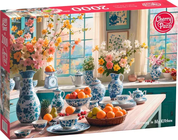 Puzzle Cherry Pazzi din 2000 piese - Dimineața în bucătăria mea