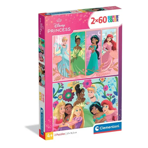Puzzle Clementoni 2x60 piese Puzzle Princess 24824