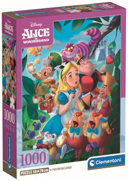 Puzzle Clementoni din 1000 piese - Alice în Țara Minunilor
