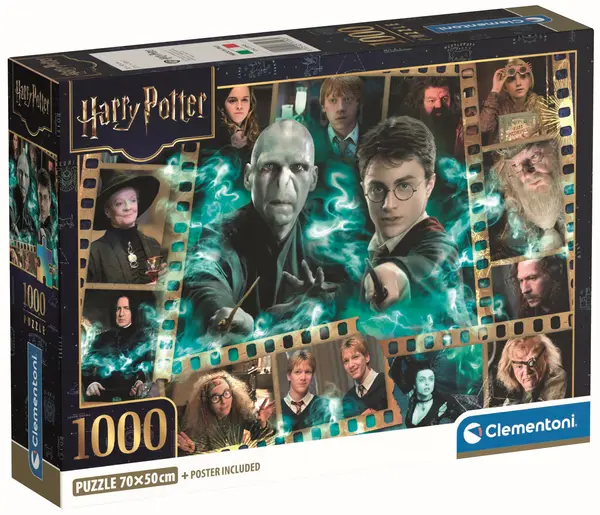 Puzzle Clementoni din 1000 piese - Harry Potter, colaj de personaje