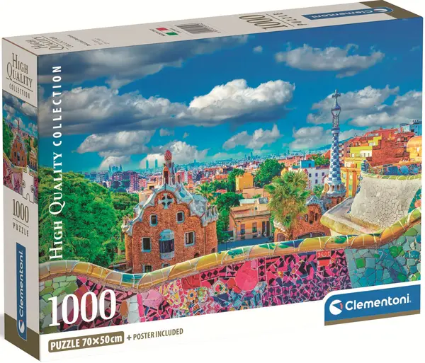 Puzzle Clementoni din 1000 piese - Parcul Guell, Barcelona