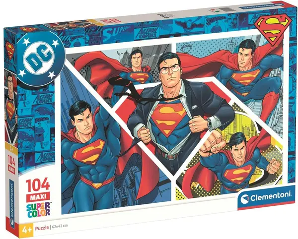 Puzzle Clementoni din 104 piese maxi - Superman