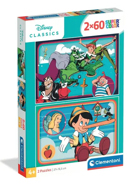 Puzzle Clementoni, Disney Classics, 2 x 60 piese