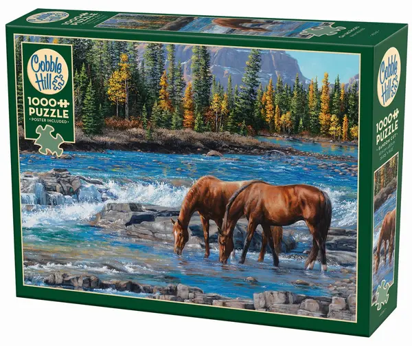 Puzzle Cobble Hill din 1000 de piese - Adăpătoare printre stânci