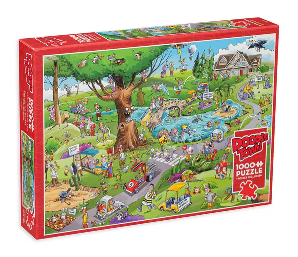 Puzzle Cobble Hill din 1000 de piese - DoodleTown: Zilnic