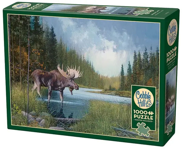 Puzzle Cobble Hill din 1000 de piese - Elanul lângă lac