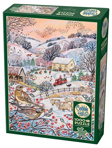 Puzzle Cobble Hill din 1000 piese - Fermă pe deal