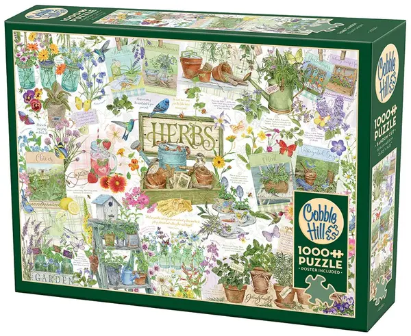 Puzzle Cobble Hill din 1000 piese -Grădină de plante aromatice