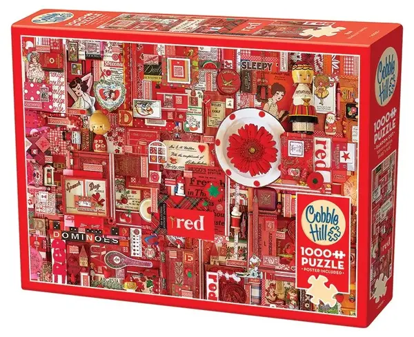 Puzzle Cobble Hill din 1000 piese - Roşu