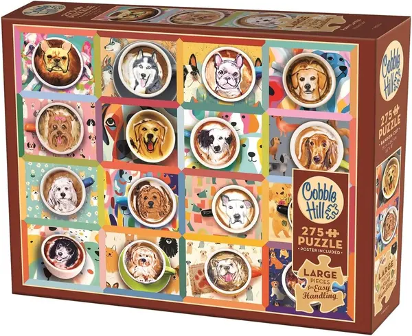 Puzzle Cobble Hill din 275 piese - Latte pentru câini