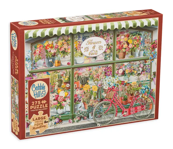 Puzzle Cobble Hill din 275 XXL piese - Magazin pentru flori și cactuși