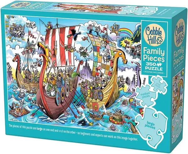 Puzzle Cobble Hill din 350 de piese XXL - Călătorie vikingă