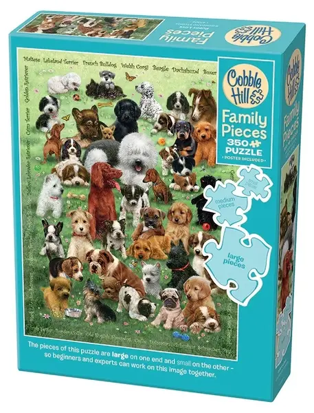 Puzzle Cobble Hill din 350 de piese XXL - Dragoste canină