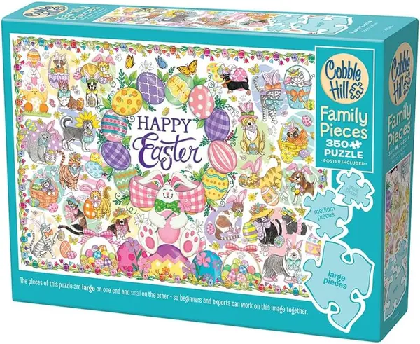 Puzzle Cobble Hill din 350 XXL piese - Paște fericit