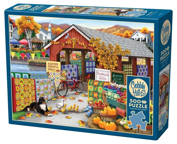 Puzzle Cobble Hill din 500 de piese - Festivalul recoltei
