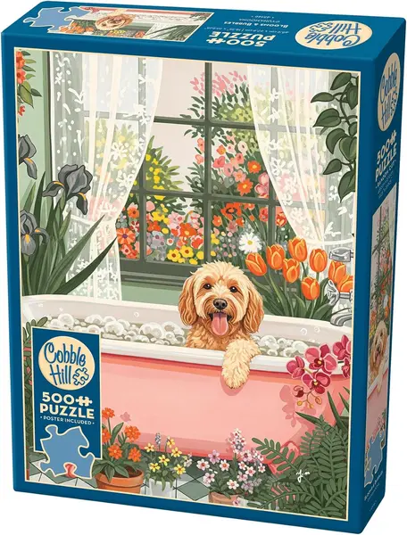 Puzzle Cobble Hill din 500 de piese - Flori și bule