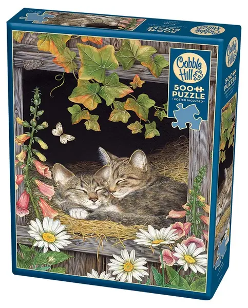 Puzzle Cobble Hill din 500 de piese - Pisicuțe adăpostite
