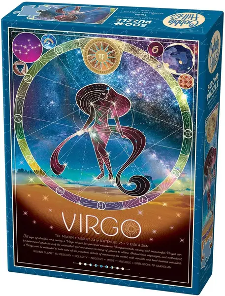 Puzzle Cobble Hill din 500 de piese - Zodiac: Fecioara