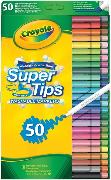Puzzle Crayola Super Tips din 50 de piese - 50 de culori