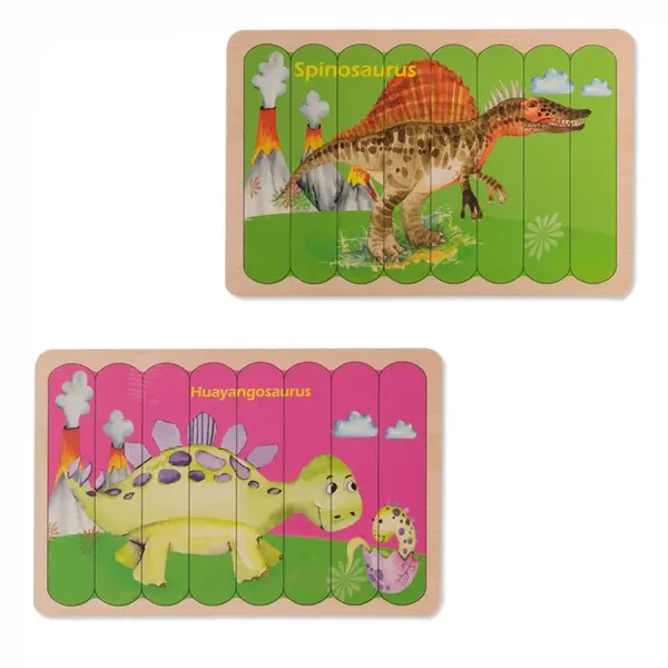 Puzzle cu benzi de potrivire cu doua fete
