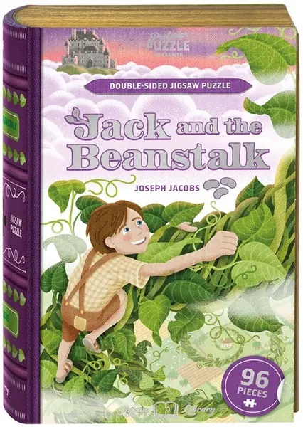 Puzzle cu două fețe Professor Puzzle din 96 de piese - Jack si vrejul de fasole