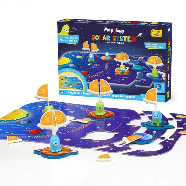 Puzzle cu doua fete - Sistemul Solar | ImagiMake