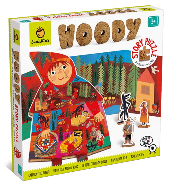 PUZZLE DE LEMN - POVESTI: SCUFITA ROSIE