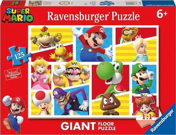 Puzzle de podea Ravensburger din 125 piese - Super Mario