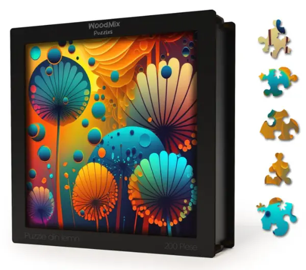 Puzzle din lemn - Abstract - Sundrops | Woodmix Puzzles