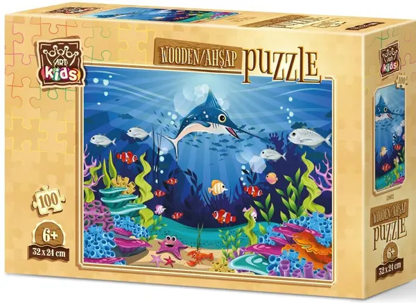 Puzzle din lemn Art Puzzle din 100 de piese - Aventuri subacvatice