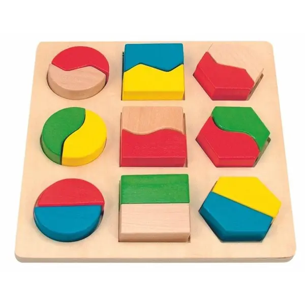 Puzzle din lemn cu forme Woody